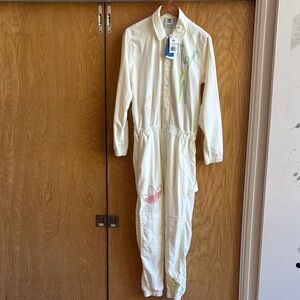 Adidas Cream Jumpsuit with Vibrant Details- Love United